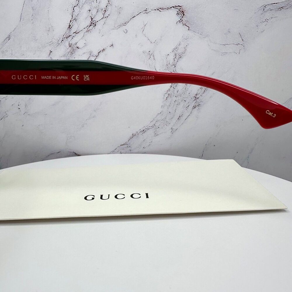 STYLISH GUCCI Sunglasses Black Gold Newest Collection GG1862S Metal Logo Cat Eye - Picture 12 of 16